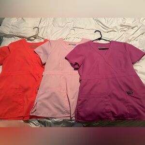 Grey’s Anatomy Scrub Top Bundle (Size Medium)